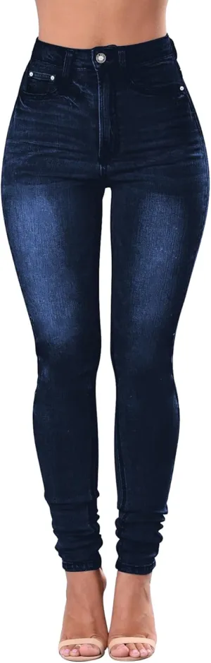 Women's High Waisted Jeans for Women Distressed Stretch Jeans for Women Ripped Butt Lift Jeans Denim Pants