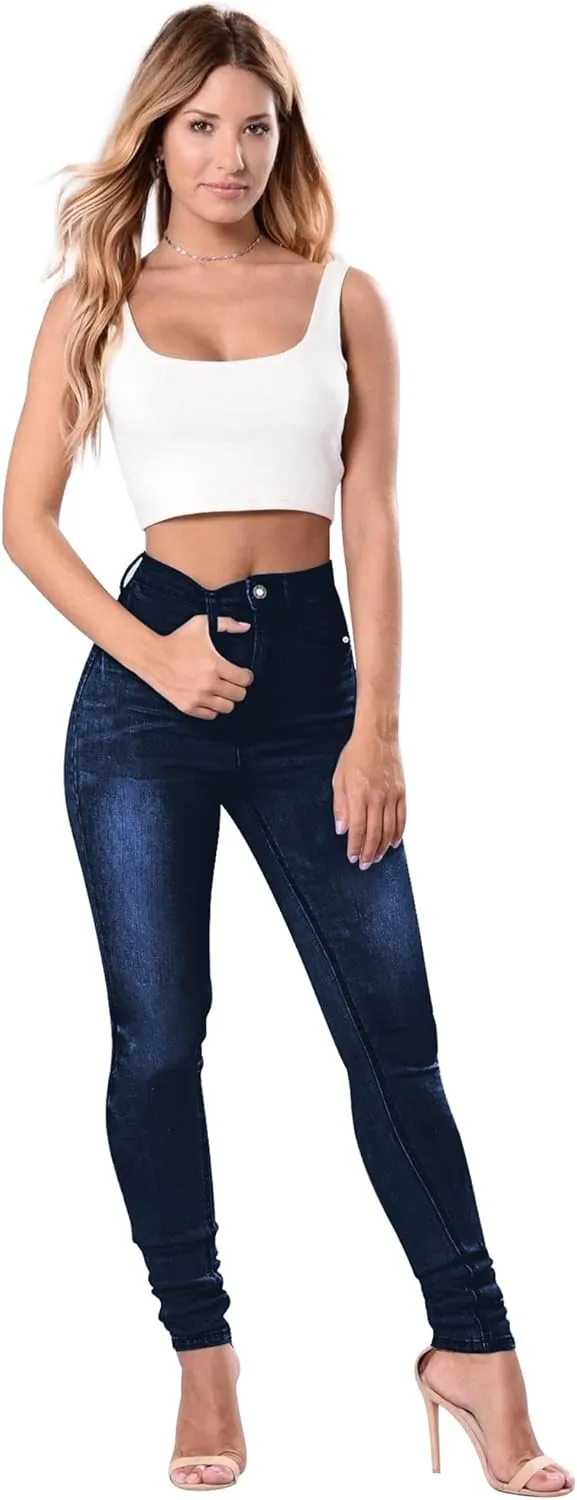 Women's High Waisted Jeans for Women Distressed Stretch Jeans for Women Ripped Butt Lift Jeans Denim Pants