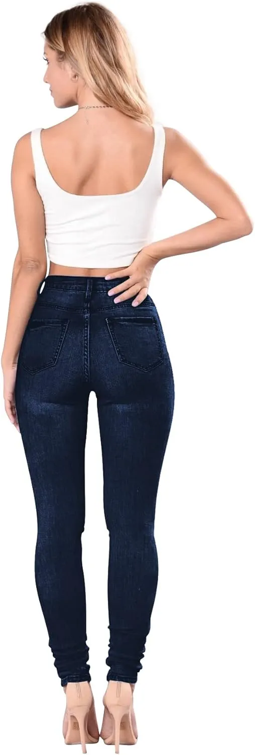 Women's High Waisted Jeans for Women Distressed Stretch Jeans for Women Ripped Butt Lift Jeans Denim Pants