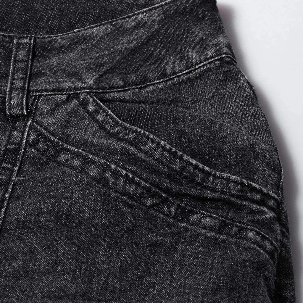 Womens High Waisted Jeans Waisted Trousers Jeans Lace Poket Denim Women's Jeans Straight Leg Loose Stretchy Straight