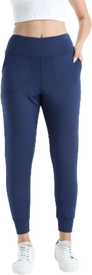 Women's Joggers High Waisted Yoga Pants with Pockets & Lightweight Athletic Leggings Set for Workout, Yoga, Running