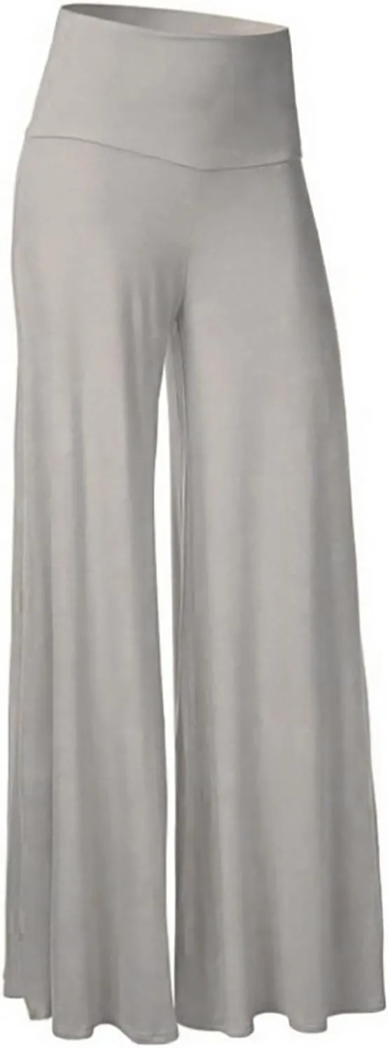 Women's Linen Pants High Waisted Wide Leg Palazzo Relaxed Fit Casual Loose Trousers Flowy Long Suit Pants