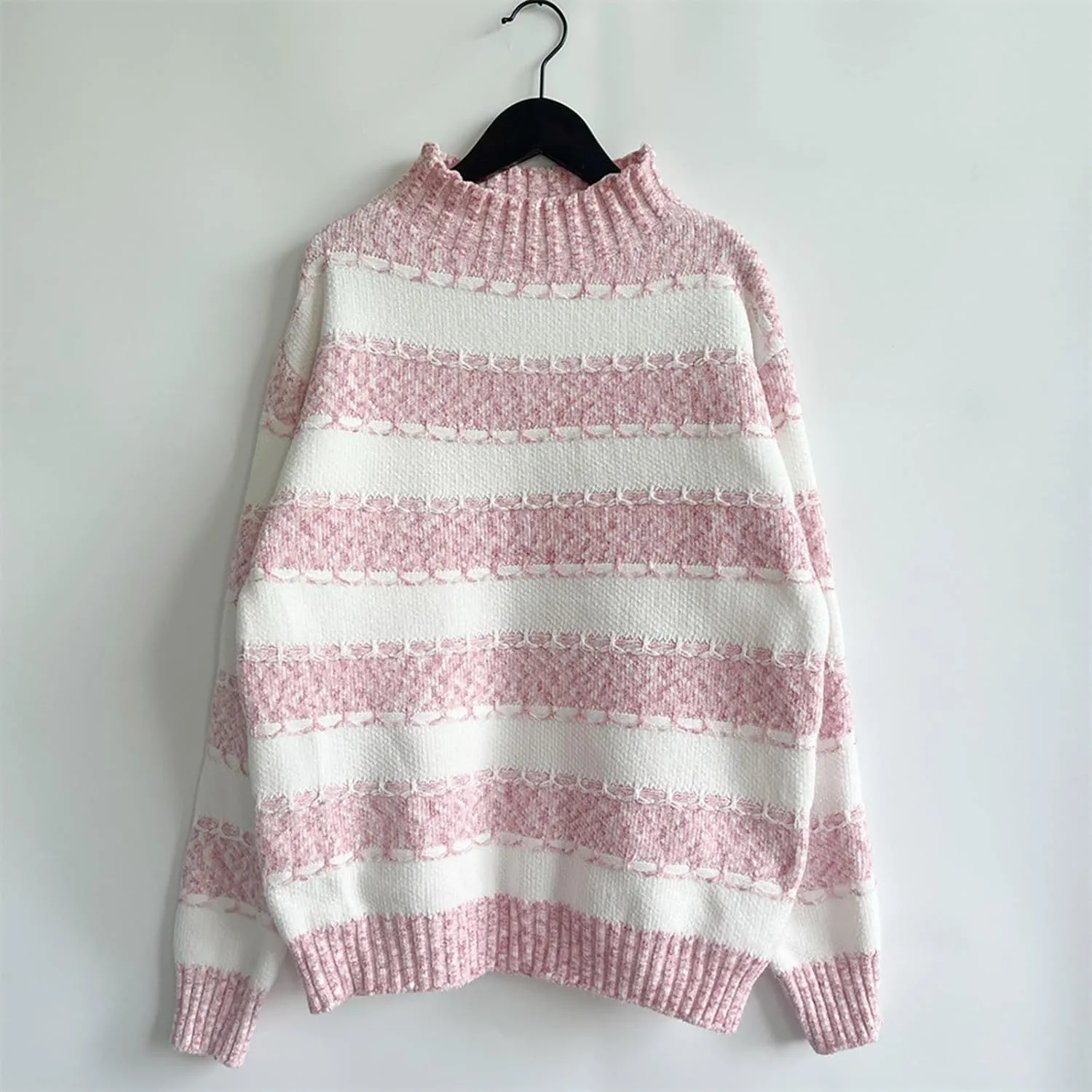 Women's Oversized Turtleneck Sweaters Comfy Long Sleeve Jumper Ribbed Knit Pullover Daily Tops 2024 Fall Outfits