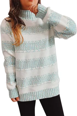 Women's Oversized Turtleneck Sweaters Comfy Long Sleeve Jumper Ribbed Knit Pullover Daily Tops 2024 Fall Outfits