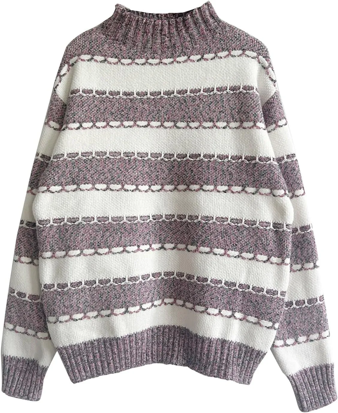 Women's Oversized Turtleneck Sweaters Comfy Long Sleeve Jumper Ribbed Knit Pullover Daily Tops 2024 Fall Outfits