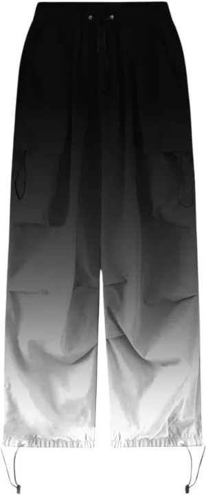 Women's Plus Size Camo Cargo Pants High Waist Adjustable Straight Relaxed Fit Baggy Parachute Hiking Pants with Pocket