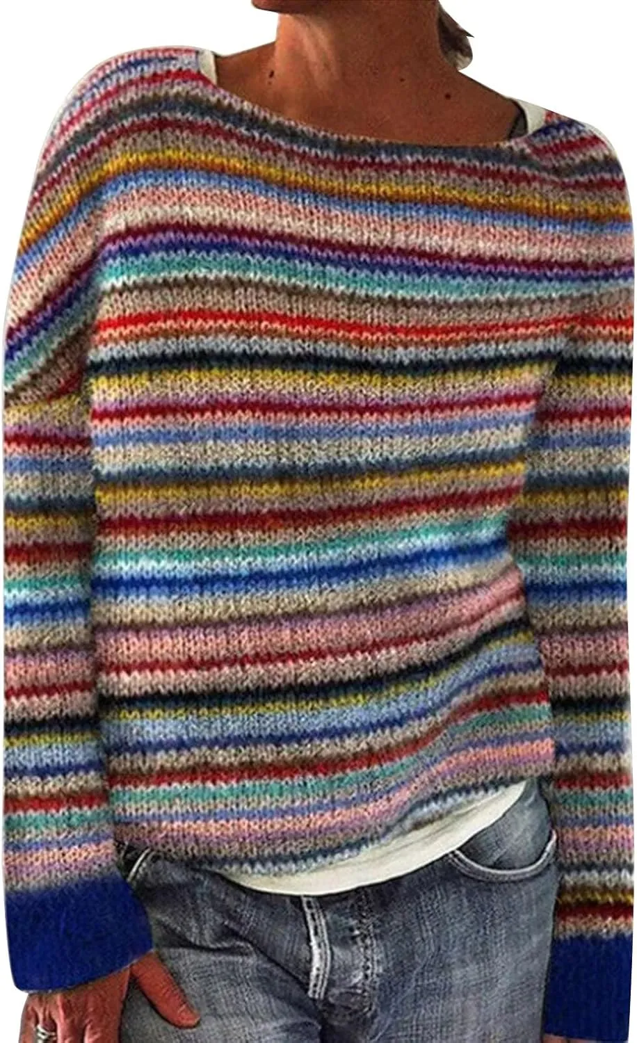 Womens Pullover Sweaters Cropped Lapel Collar V Neck Chunky Knitted Casual Slouchy Loose Jumper Tops Fashion 2024