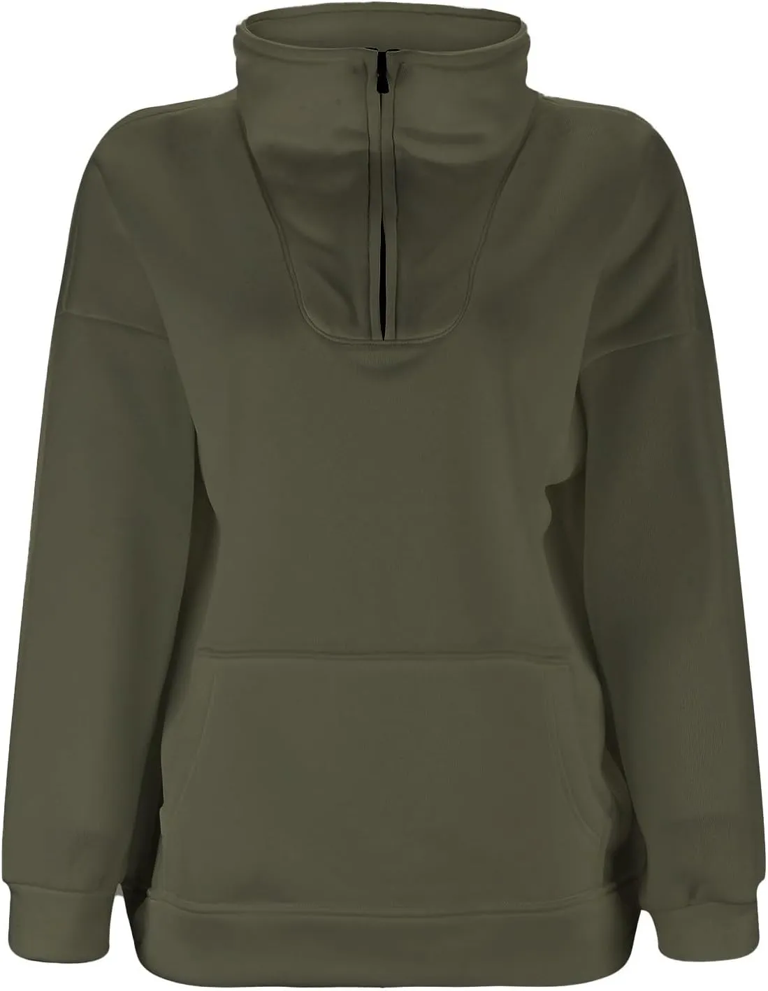 Womens Quarter Zip Pullover Sweatshirts Fleece Hoodies 2024 Trendy Long Sleeve Tops Fall Outfits with Pocket