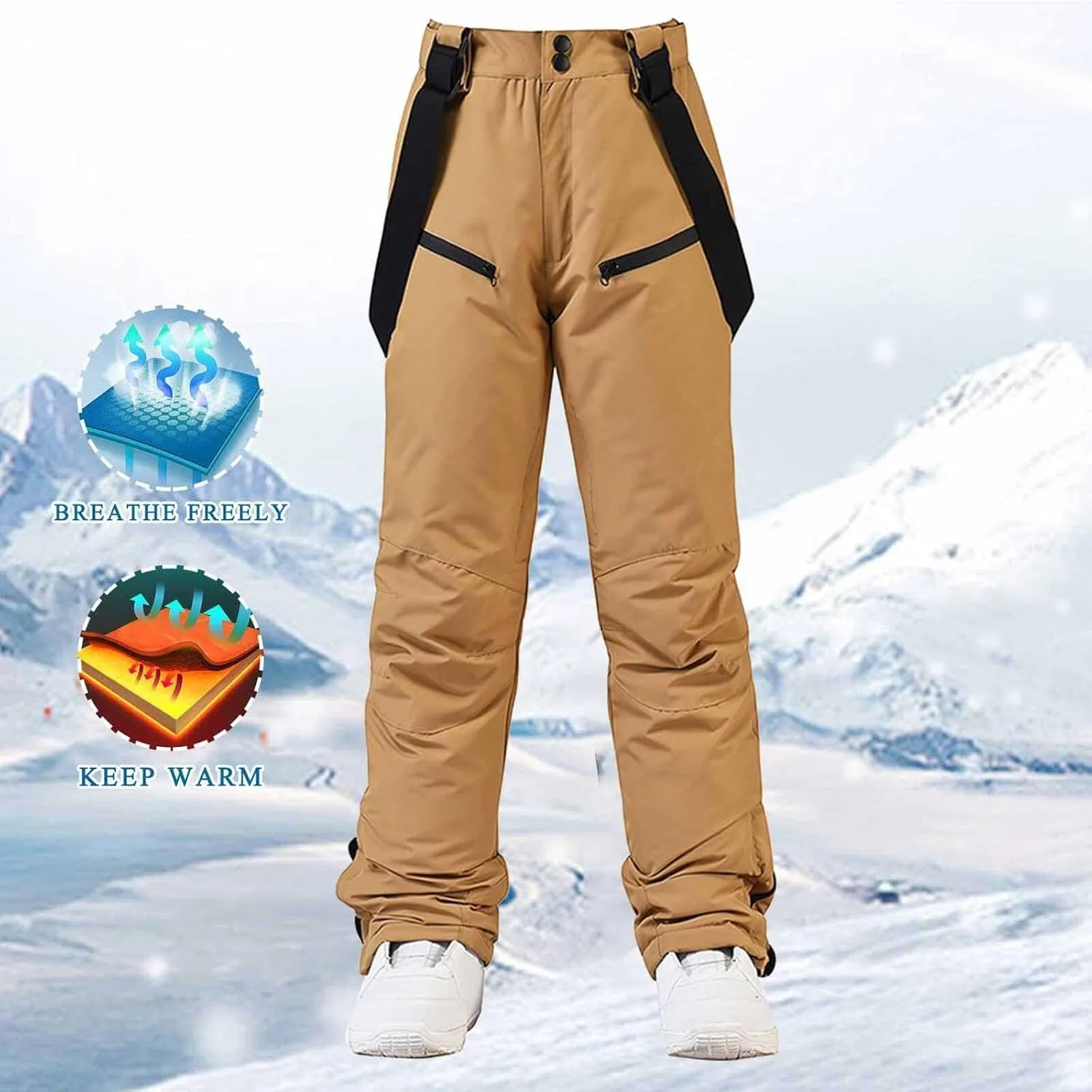 Women's Sherpa Lined Sweatpants Winter Warm Fleece Pants Water Resistant Thermal Pants for Lounge Outdoor Snow Pants