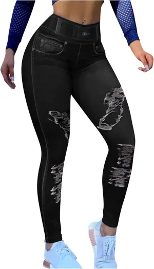 Womens Skinny Moto Jegging Jeans Denim Stretch Pencil Pants Classic High Waisted Butt Lifting Jeans Denim Pants