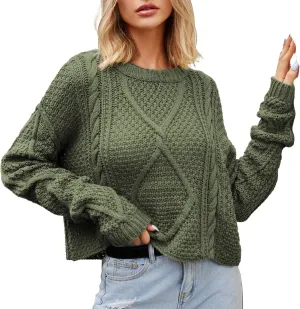 Womens Striped Sweater Casual Ribbed Knit Oversized Sweaters Crewneck Striped Color Block Loose Pullover Cute Tops