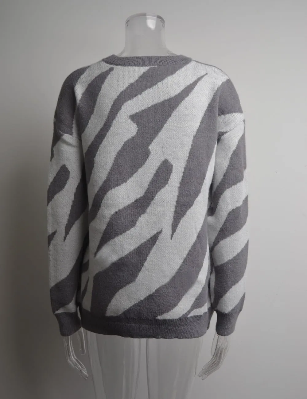 Womens Sweater Top Fall 2024 Oversized Knit Long Sleeve Crochet Pullover Color Block Striped Blouse Tops Boho Clothes