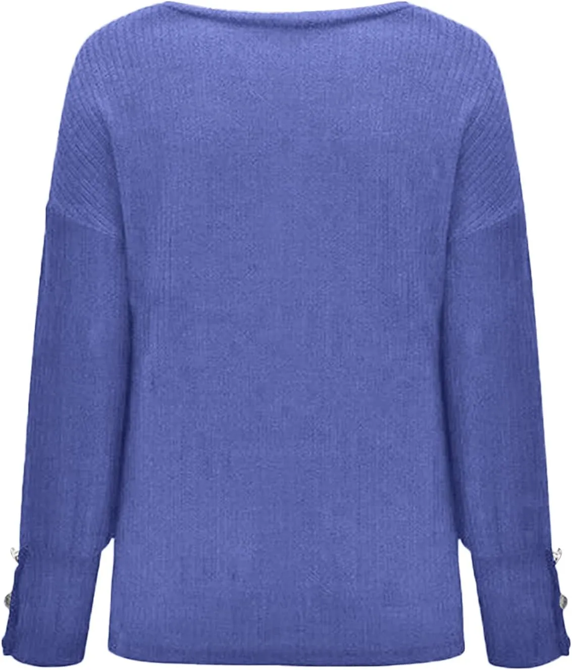Women's Sweaters 2024 Fall Winter Leisure Comfy Solid Color Oversized Turtleneck Pullover Sweater with Buttons