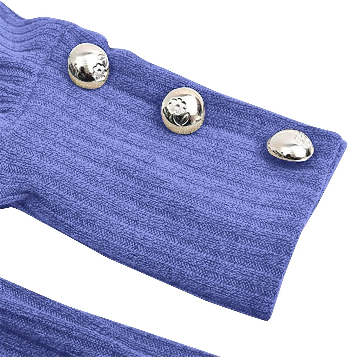 Women's Sweaters 2024 Fall Winter Leisure Comfy Solid Color Oversized Turtleneck Pullover Sweater with Buttons
