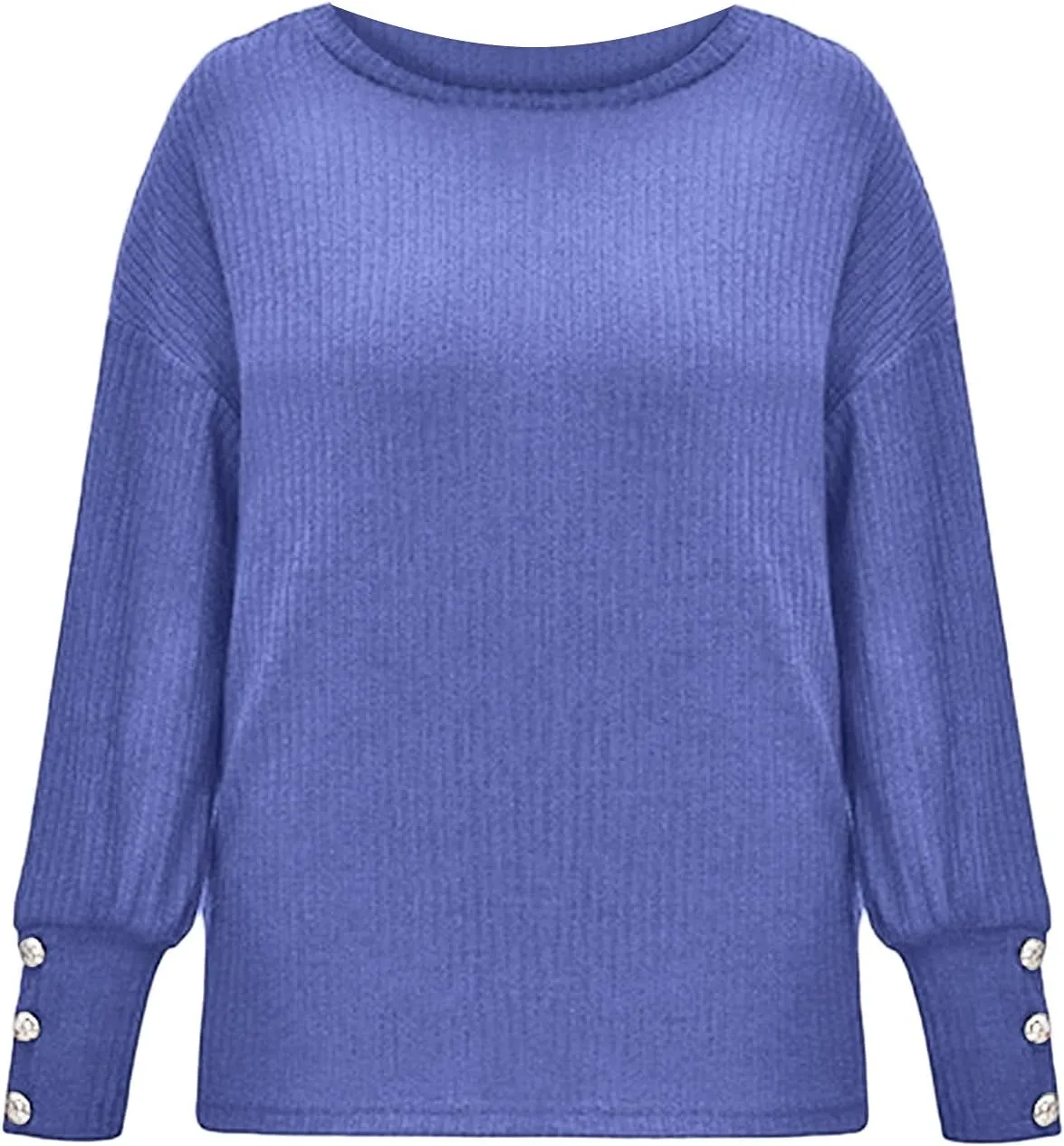 Women's Sweaters 2024 Fall Winter Leisure Comfy Solid Color Oversized Turtleneck Pullover Sweater with Buttons
