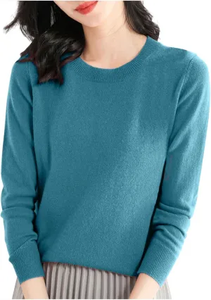 Womens Sweaters Casual Long Sleeve Crewneck Lightweight Knit Pullover Fall Fashion Solid Color Blouse Tops 2024