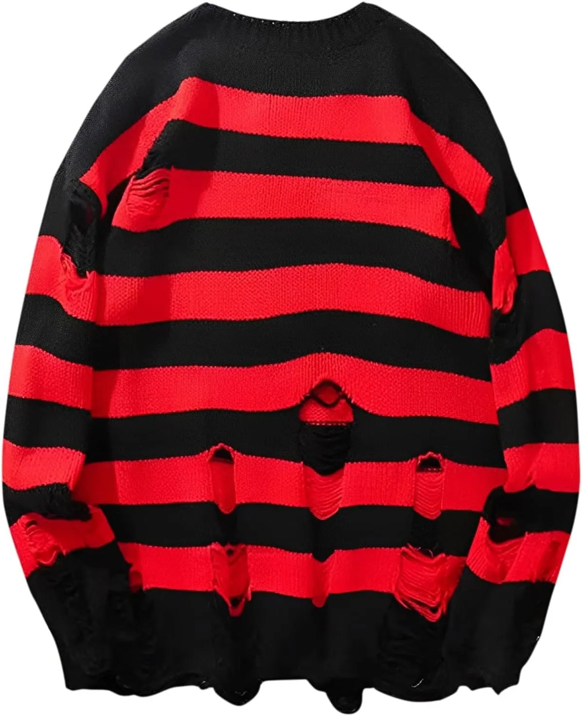 Womens Sweaters Long Sleeve Crew Neck Sweater Top Striped Oversized Pullover for Women 2024 Fall Casual Outfits