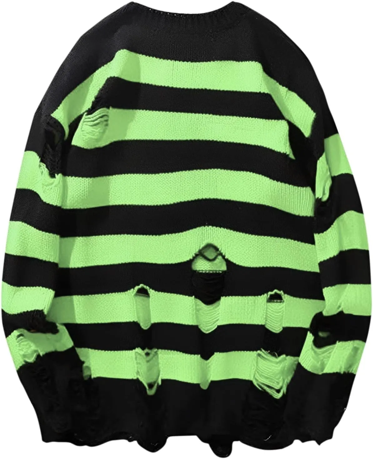 Womens Sweaters Long Sleeve Crew Neck Sweater Top Striped Oversized Pullover for Women 2024 Fall Casual Outfits