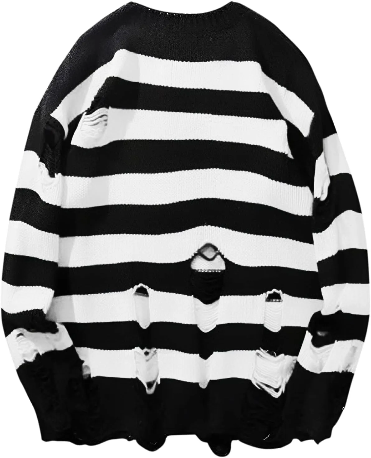 Womens Sweaters Long Sleeve Crew Neck Sweater Top Striped Oversized Pullover for Women 2024 Fall Casual Outfits