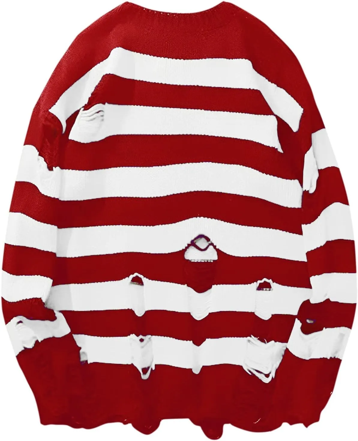Womens Sweaters Long Sleeve Crew Neck Sweater Top Striped Oversized Pullover for Women 2024 Fall Casual Outfits