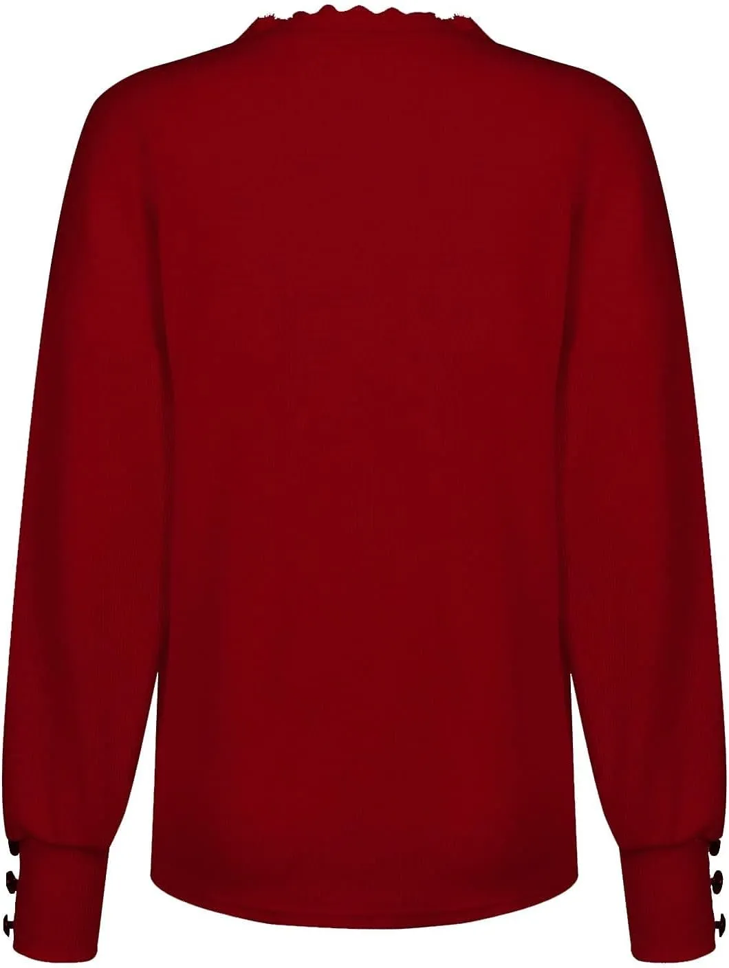 Womens Sweaters Trendy Fashion Long Sleeve Shirts Crochet V Neck Knit Pullover Tops Outfits Fall 2024 Oversized