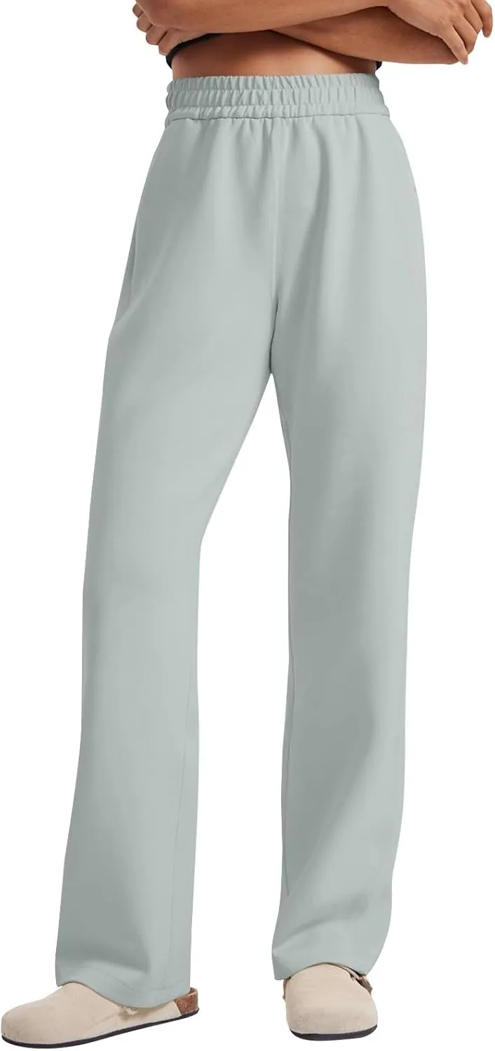 Women's Sweatpants Baggy Comfy Soft Drawstring High Waisted Workout Pants Wide Leg Lounge Pants with Pockets