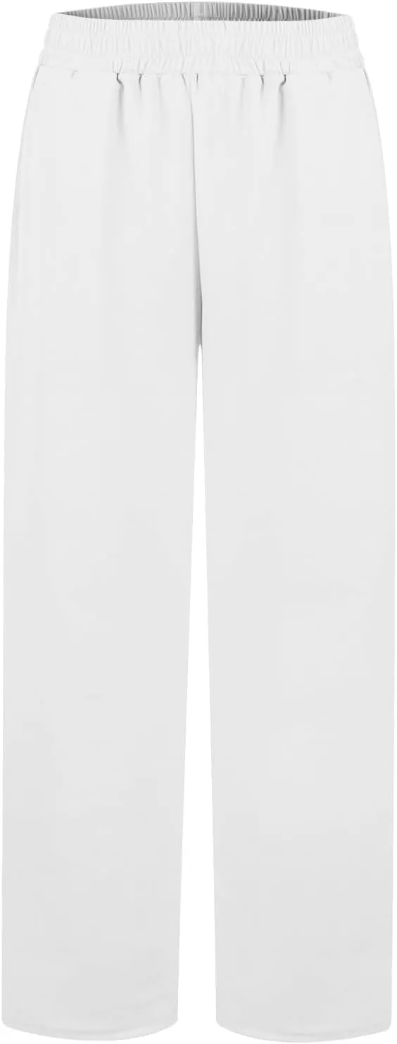 Women's Sweatpants Baggy Comfy Soft Drawstring High Waisted Workout Pants Wide Leg Lounge Pants with Pockets