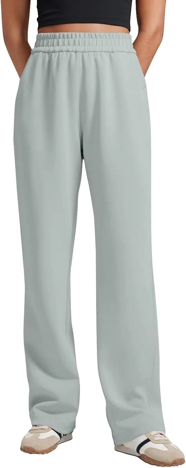 Women's Sweatpants Baggy Comfy Soft Drawstring High Waisted Workout Pants Wide Leg Lounge Pants with Pockets
