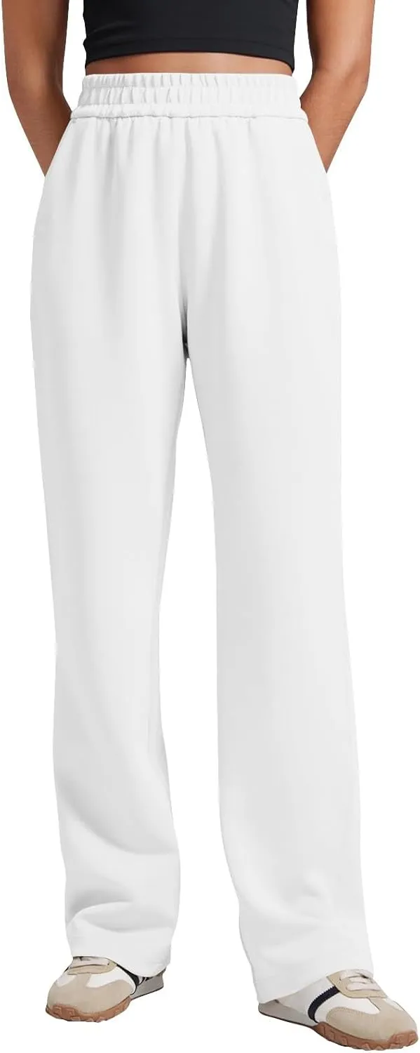 Women's Sweatpants Baggy Comfy Soft Drawstring High Waisted Workout Pants Wide Leg Lounge Pants with Pockets