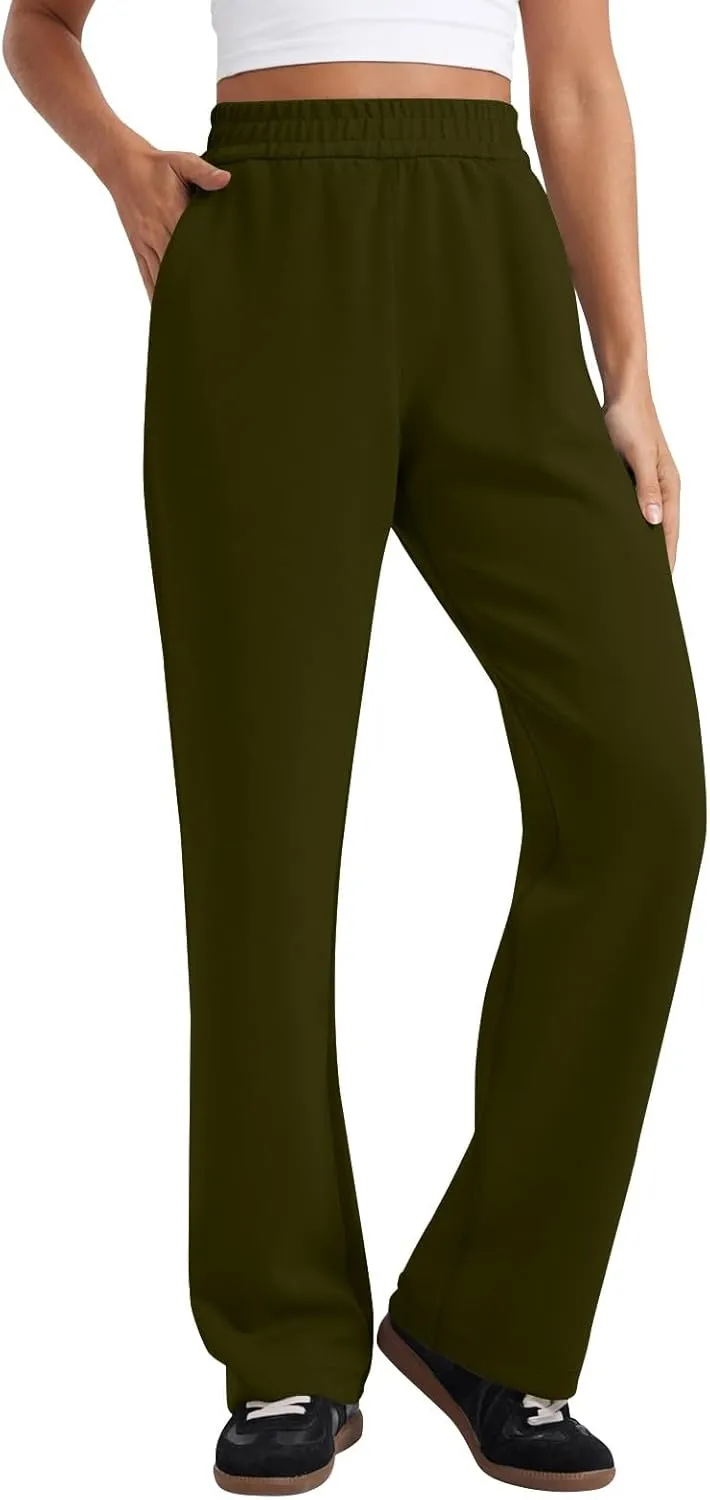Women's Sweatpants Baggy Comfy Soft Drawstring High Waisted Workout Pants Wide Leg Lounge Pants with Pockets