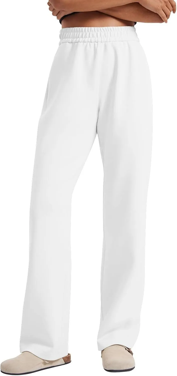 Women's Sweatpants Baggy Comfy Soft Drawstring High Waisted Workout Pants Wide Leg Lounge Pants with Pockets