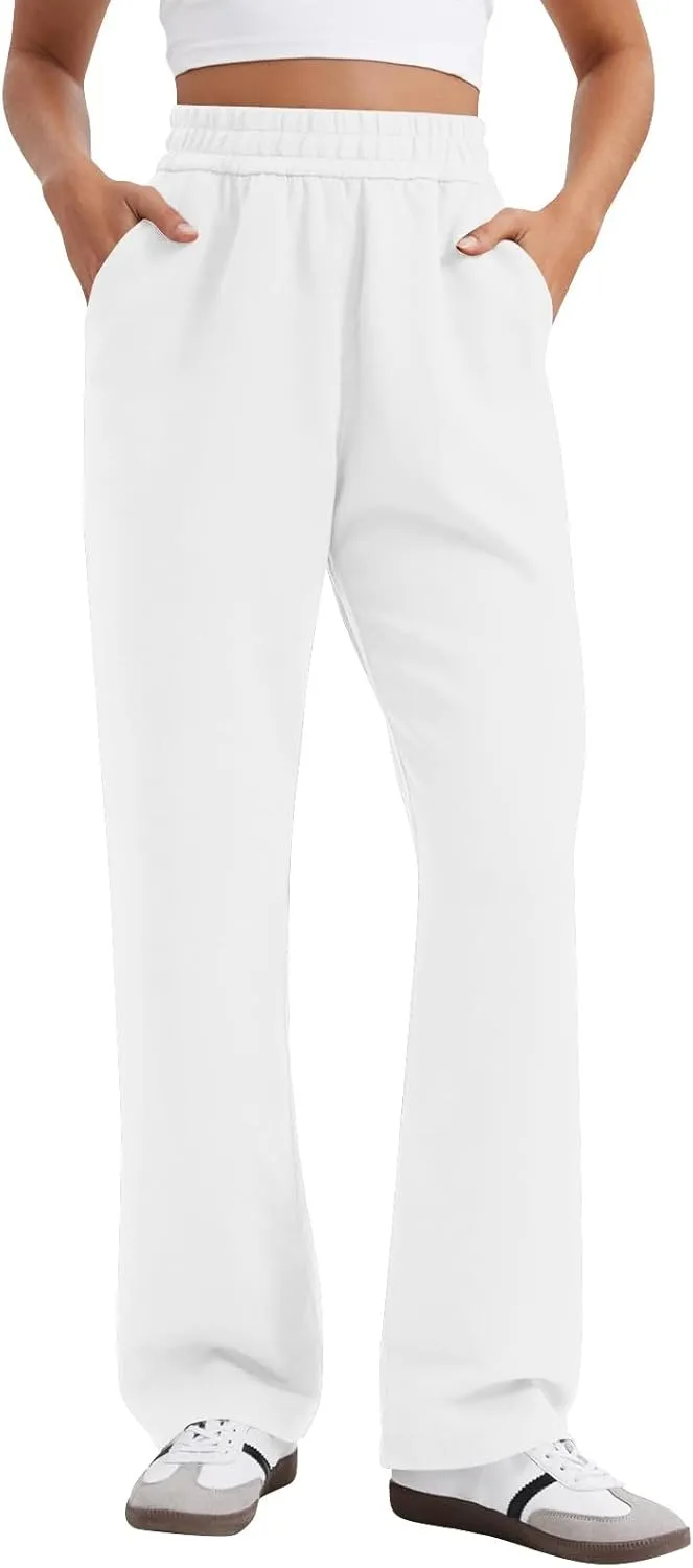 Women's Sweatpants Baggy Comfy Soft Drawstring High Waisted Workout Pants Wide Leg Lounge Pants with Pockets