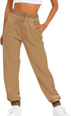 Womens Sweatpants Loose Drawstring Joggers Pants Pockets Workout Casual Comfy Lounge Baggy High Waist Lounge Joggers