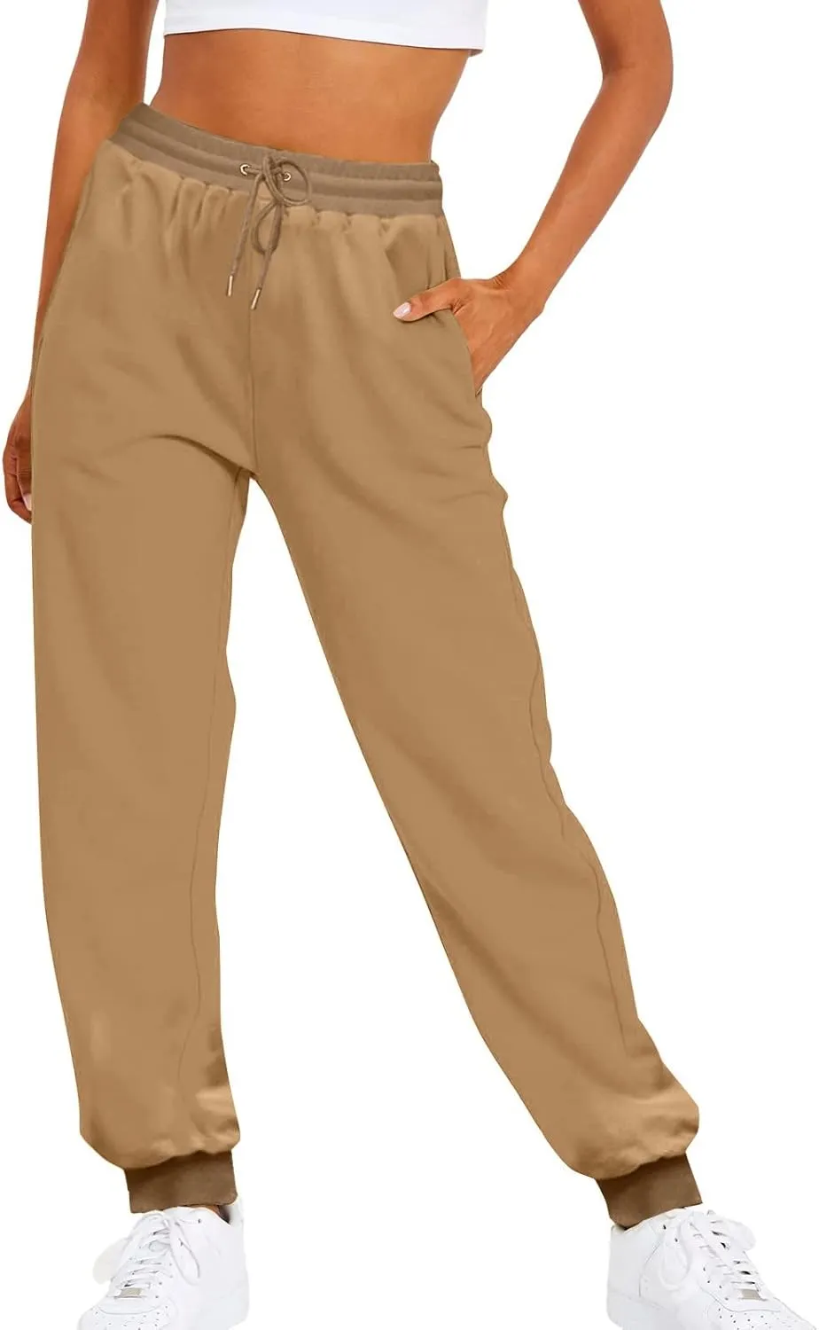 Womens Sweatpants Loose Drawstring Joggers Pants Pockets Workout Casual Comfy Lounge Baggy High Waist Lounge Joggers