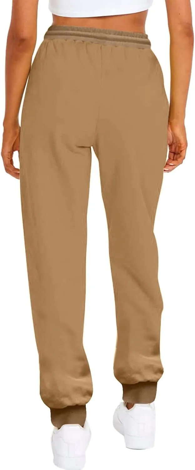 Womens Sweatpants Loose Drawstring Joggers Pants Pockets Workout Casual Comfy Lounge Baggy High Waist Lounge Joggers