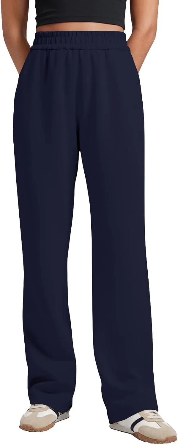 Womens Sweatpants with Pockets Soft Baggy Modal Drawstring Waist Wide Leg Pants Outdoor Workout Pants