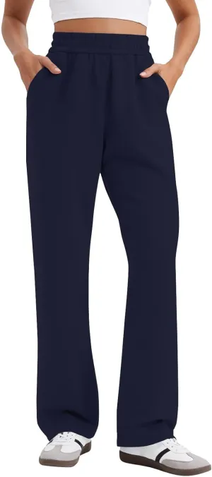 Womens Sweatpants with Pockets Soft Baggy Modal Drawstring Waist Wide Leg Pants Outdoor Workout Pants