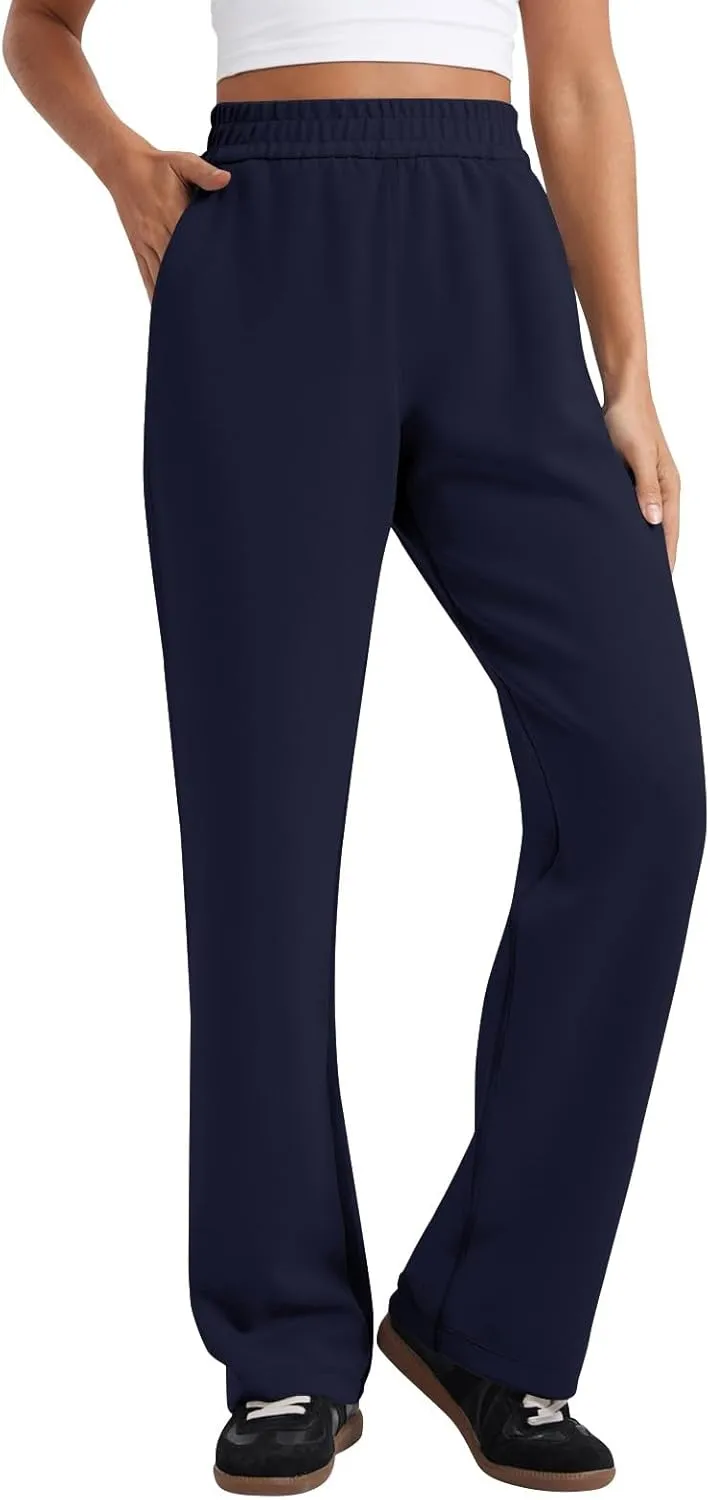 Womens Sweatpants with Pockets Soft Baggy Modal Drawstring Waist Wide Leg Pants Outdoor Workout Pants