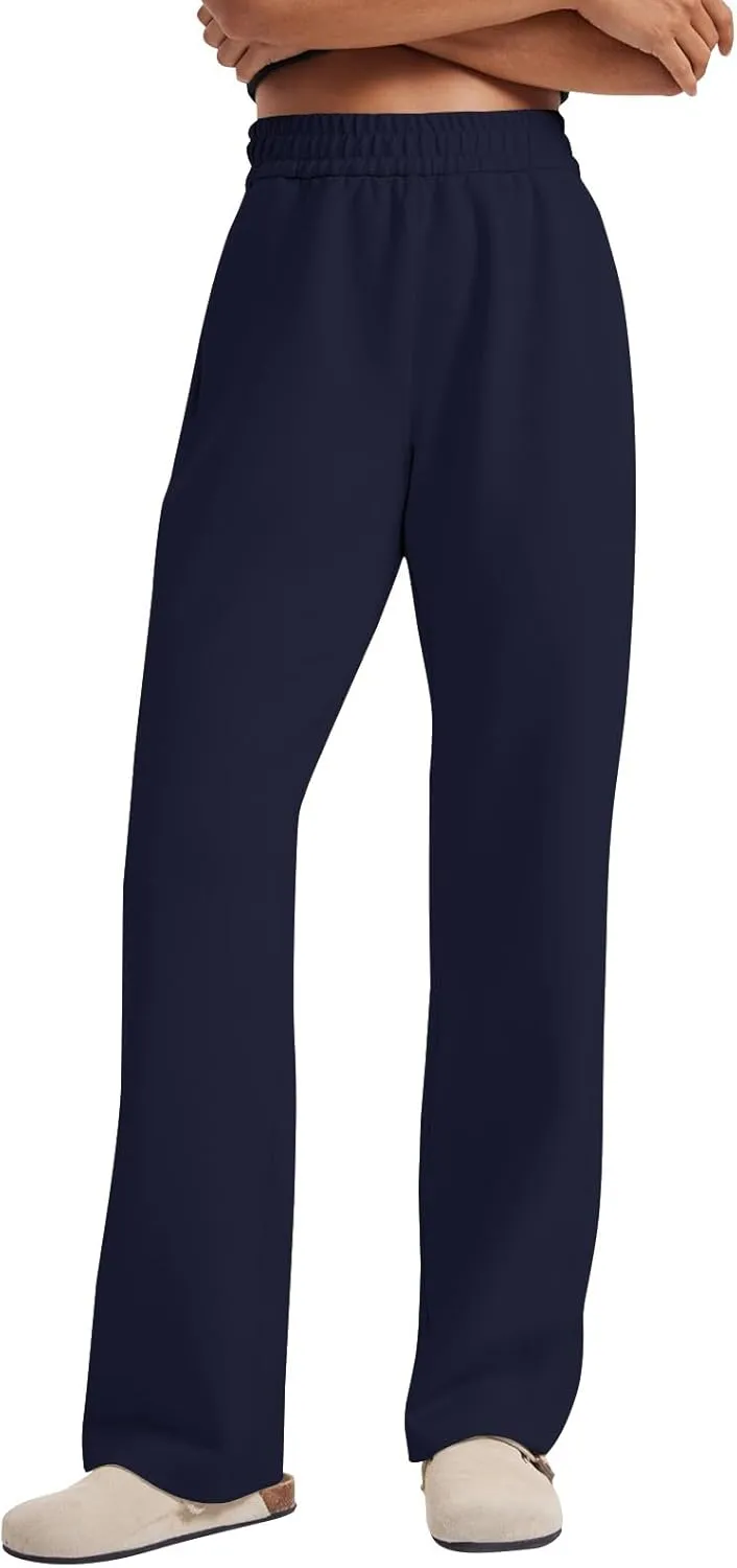 Womens Sweatpants with Pockets Soft Baggy Modal Drawstring Waist Wide Leg Pants Outdoor Workout Pants