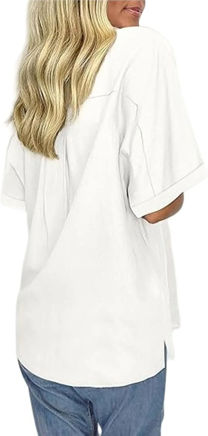 Womens Tops Dressy Casual V Neck Ruched Cap Short Sleeve Shirts Business Work Casual Basic Tee Fashion Summer Tops