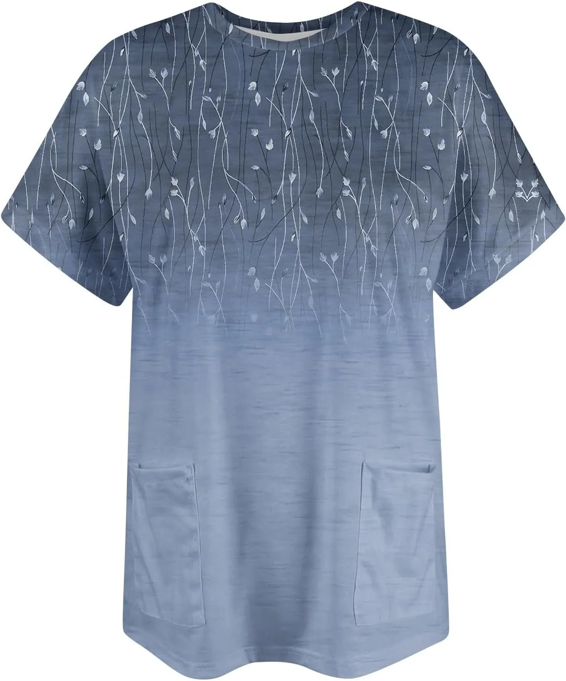Womens Tops Women's Oversized T Shirts Summer Short Sleeve Loose Fit Casual Crewneck Print Tunic Tops with Pockets