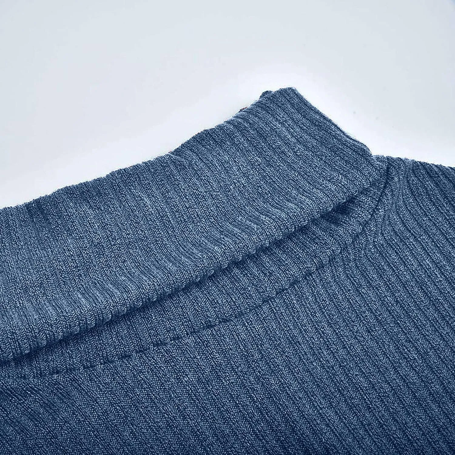 Women's Turtleneck Oversized Sweaters Long Sleeve Pullover Loose Knit Jumper Striped Print Button Jumper Tops