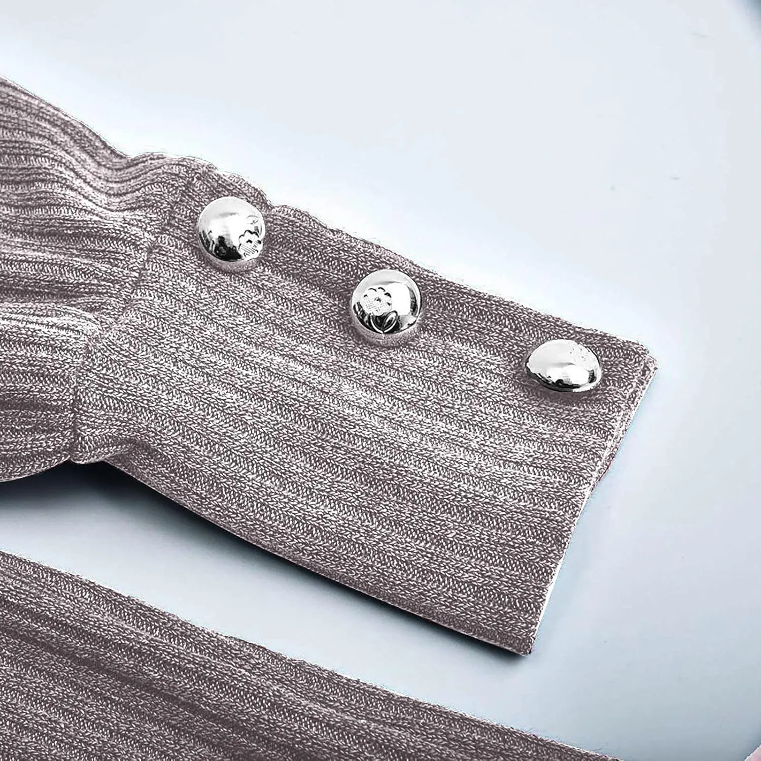Women's Turtleneck Oversized Sweaters Long Sleeve Pullover Loose Knit Jumper Striped Print Button Jumper Tops