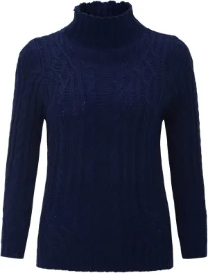 Womens Turtleneck Oversized Sweaters Wool Knit Bottom Female Long Sleeve Thick Loose Pullover Sweaters for Women
