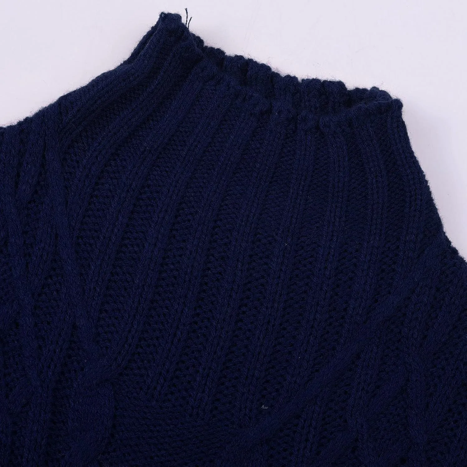 Womens Turtleneck Oversized Sweaters Wool Knit Bottom Female Long Sleeve Thick Loose Pullover Sweaters for Women