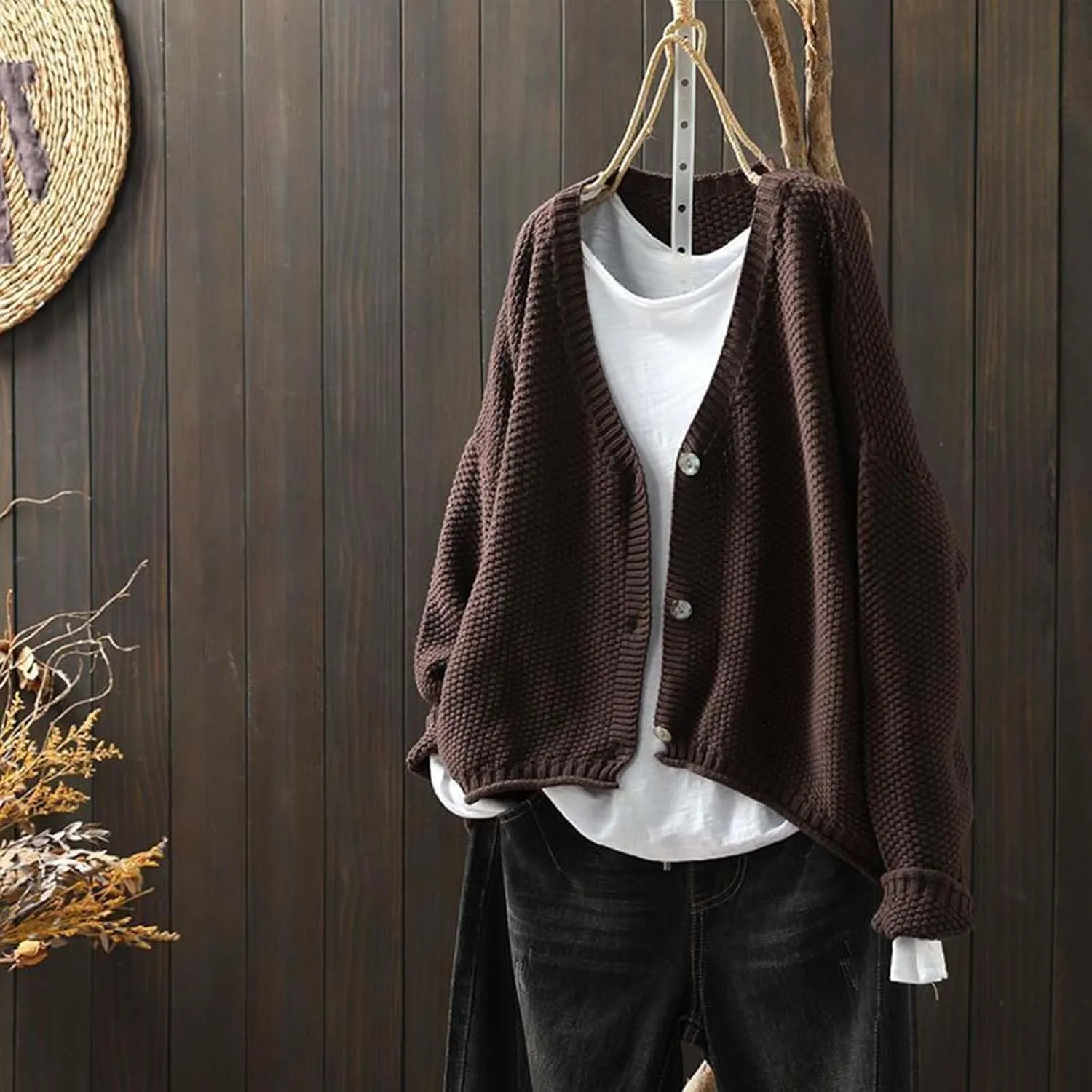 Women's Turtleneck Sweater 2024 Long Sleeve Knitted Ribbed Fall Casual Fashion Oversized Basic Knit Sweaters