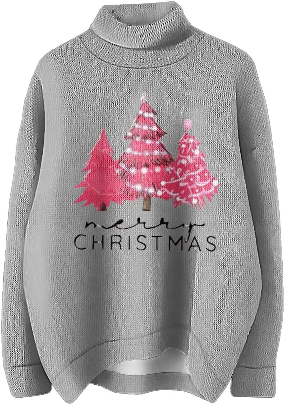 Womens Turtleneck Sweater 2024 Trendy Clothes Oversized Knitted Pullover Casual Trendy Basic Loose Daily Jumper Top