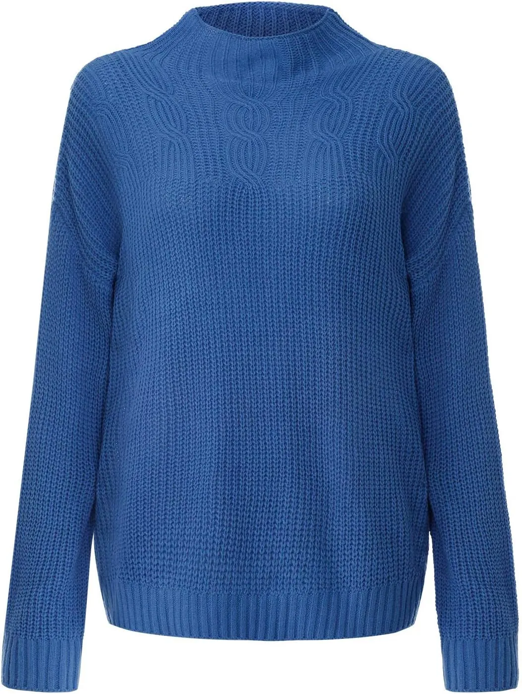 Womens Turtleneck Sweaters Cable Knit Tops Sweater Long Sleeve Pullover Sweaters 2022 Casual Dressy Winter Jumper