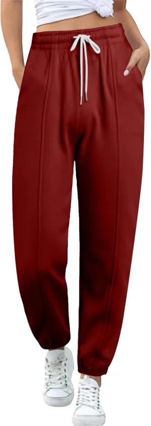 Women's Warm Sherpa Lined Athletic Sweatpants Jogger Fleece Pants Women Winter Pants Fleece Lined Womens Pants