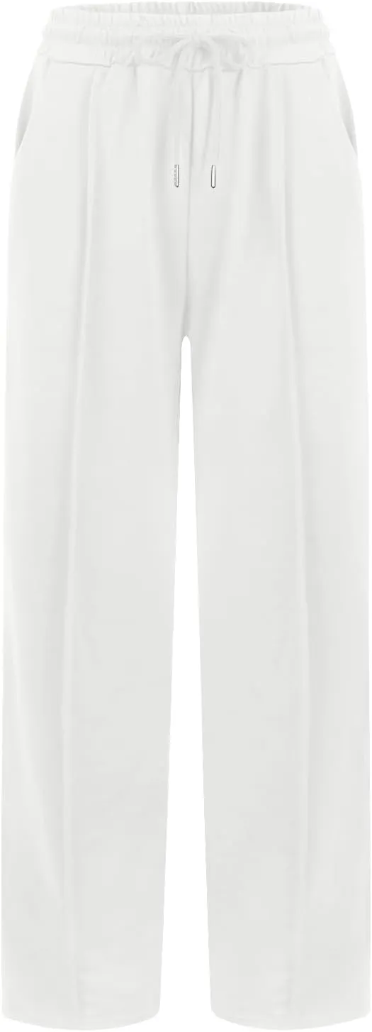 Womens Wide Leg Sweatpants Casual Drawstring High Waisted Flared Sweatpants Baggy Lightweight Joggers with Pockets